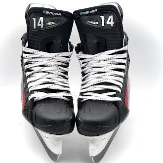 Bauer Vapor Hyperlite 2 – Patins de hockey Pro Stock – Taille 8 (rouge)